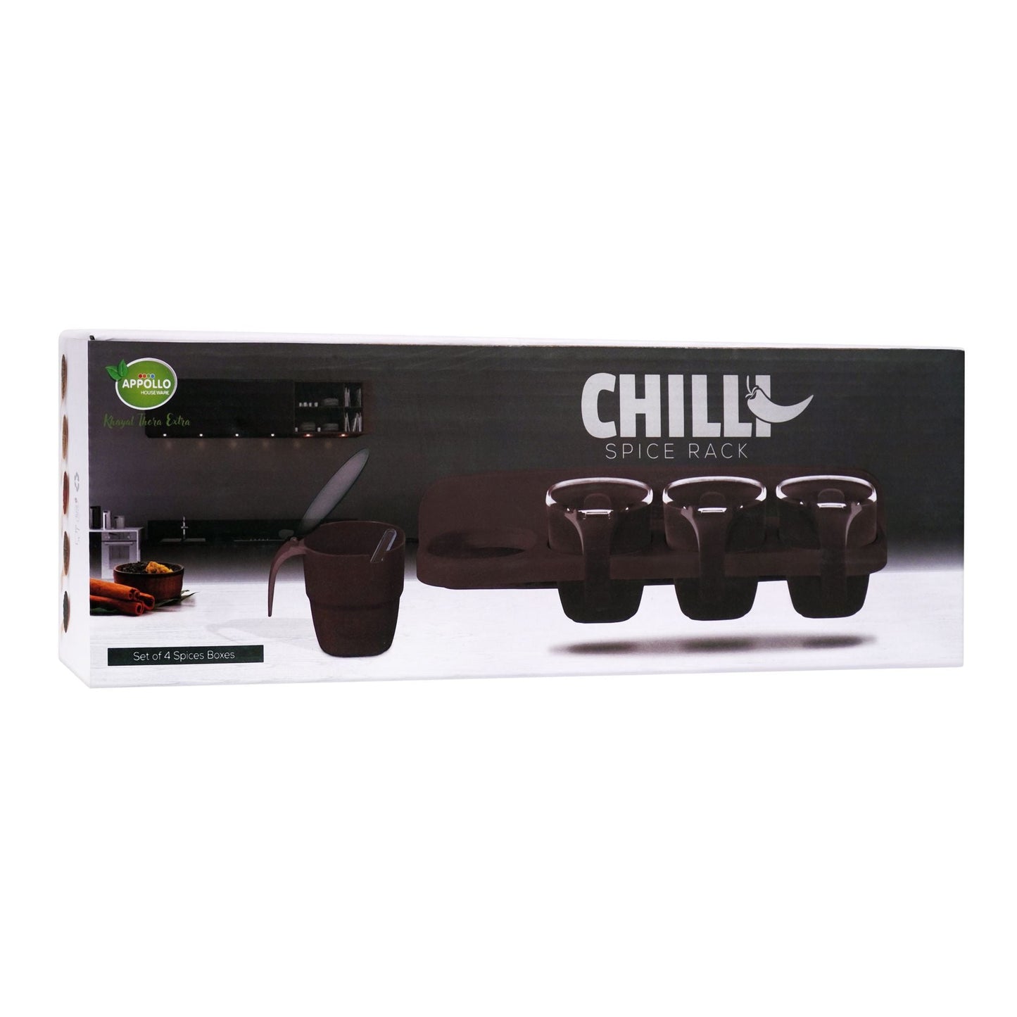 4 In 1 Beautiful Chili Spice Rack Wall Hanging Kitchen Rack High Quality