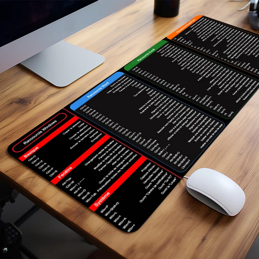 Anti-slip Keyboard Mouse Pad with Shortcut Key Patterns