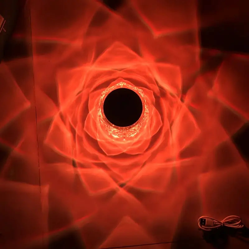 Crystal Diamond Lamp 16 Colors Changing with Remote Control USB Rechargeable Rose Light | Fancy Table Lamp