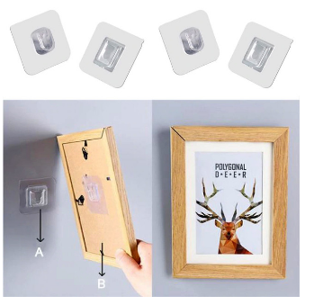 [Free Delivery] Double Sided Adhesive Wall Hooks (20 Pairs)