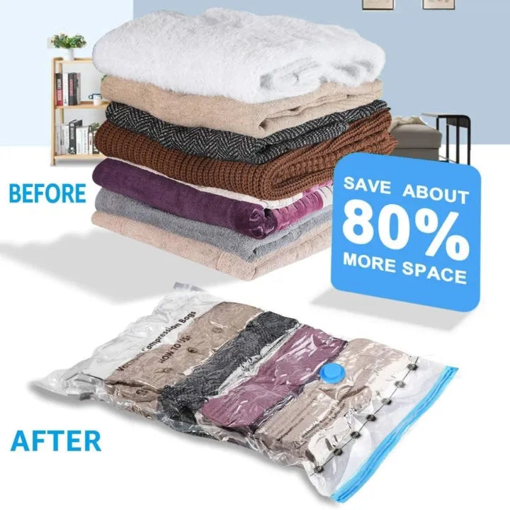 |FREE DELIVERY| Vacuum Storage Bags with Hand Pump – 5 Pack
