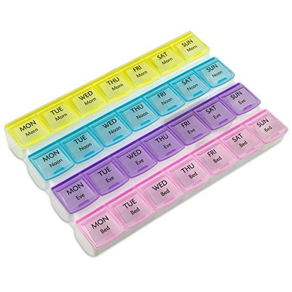 Monthly Pill Box am/pm Pill Organizer box for 7 Days 21 Compartments pill packaging box