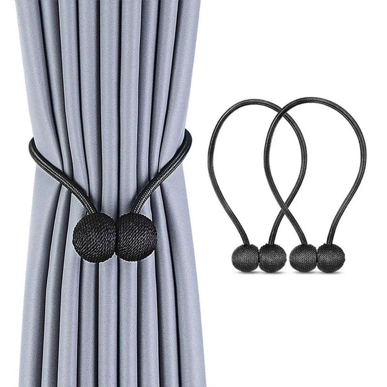 Magnetic Curtain Tiebacks for Window Decoration (Pair)