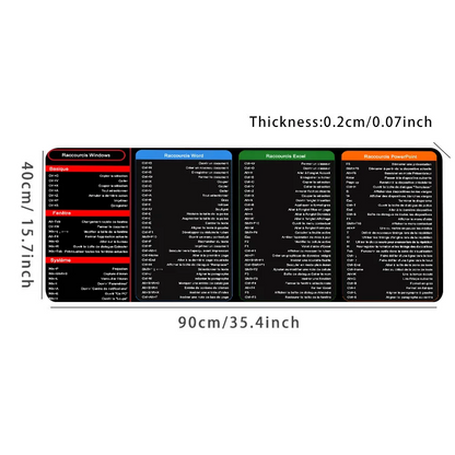 Anti-slip Keyboard Mouse Pad with Shortcut Key Patterns