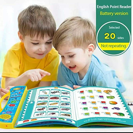English Reading Musical Electronic Book, Early Education Activity Book with Sound & Music Features for Toddler Kids