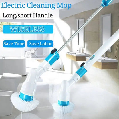 Rechargeable Spin Scrubber Long Handle Cleaning Brush