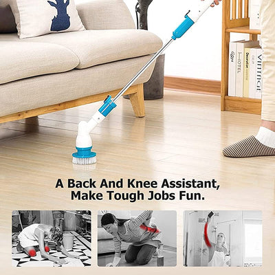 Rechargeable Spin Scrubber Long Handle Cleaning Brush