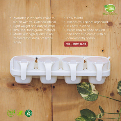 4 In 1 Beautiful Chili Spice Rack Wall Hanging Kitchen Rack High Quality