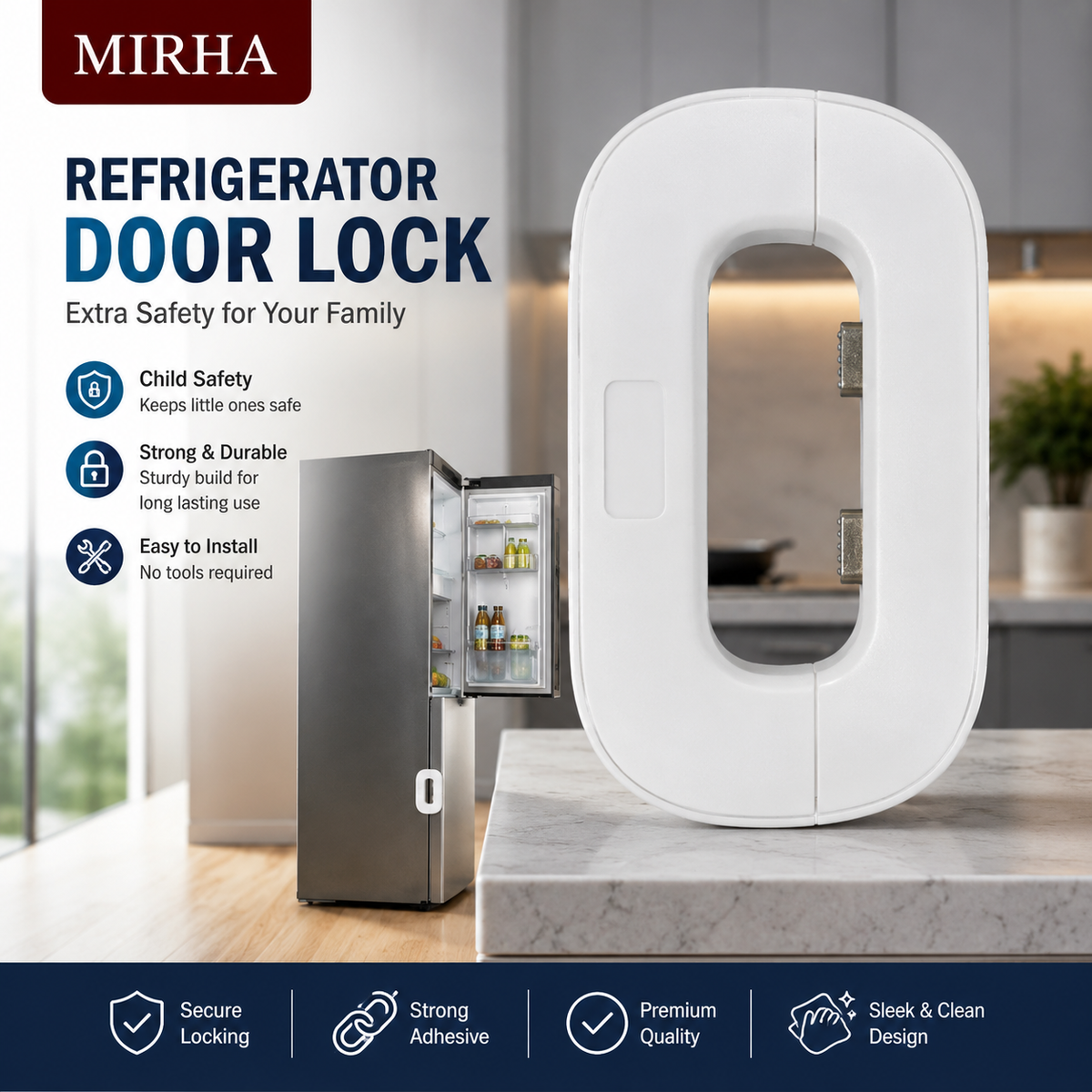 Child Safety Fridge Lock 🔒