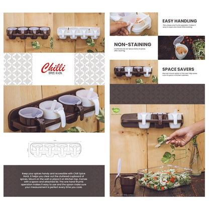 4 In 1 Beautiful Chili Spice Rack Wall Hanging Kitchen Rack High Quality