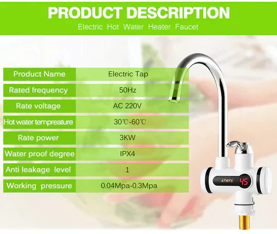INSTANT ELECTRIC HOT WATER TAP