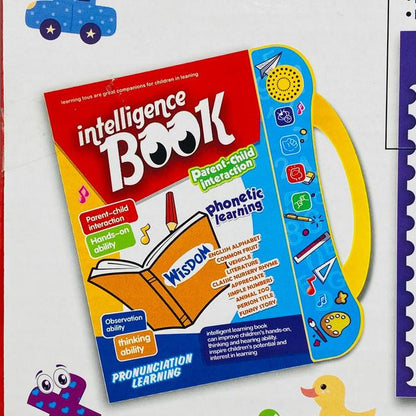 English Reading Musical Electronic Book, Early Education Activity Book with Sound & Music Features for Toddler Kids