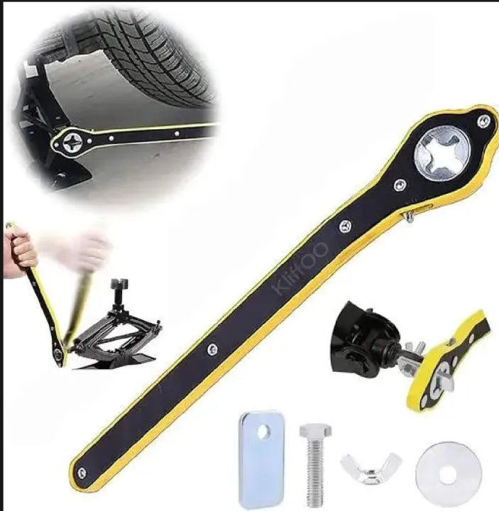 (Free Shipping) Universal Car Jack Ratchet Wrench 360° Swivel Tool
