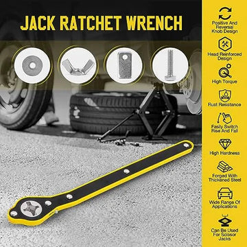 (Free Shipping) Universal Car Jack Ratchet Wrench 360° Swivel Tool