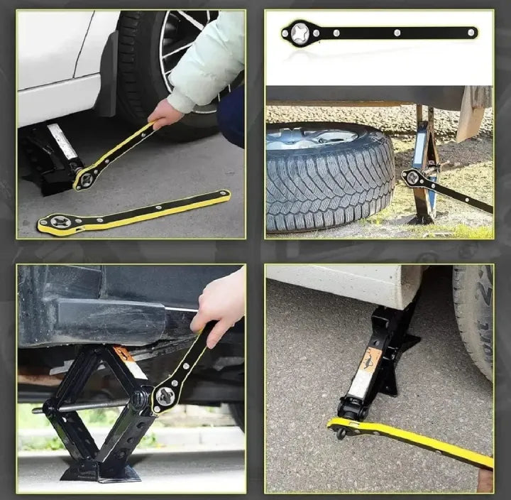 (Free Shipping) Universal Car Jack Ratchet Wrench 360° Swivel Tool