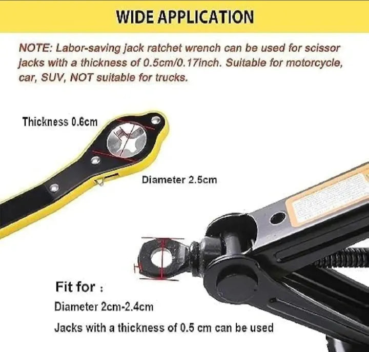 (Free Shipping) Universal Car Jack Ratchet Wrench 360° Swivel Tool