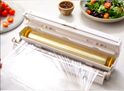 Plastic Wrap Dispenser Kitchen Tools Cling Food Wrap Cutter Dispenser film Cutter Storage Holder Kitchen Accessories Cling Wrap