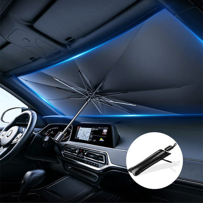 ( free home Delivery ) Universal Car Umbrella Sun Shade Cover for Windshield UV Reflecting Foldable Front Car Sunshade Umbrella