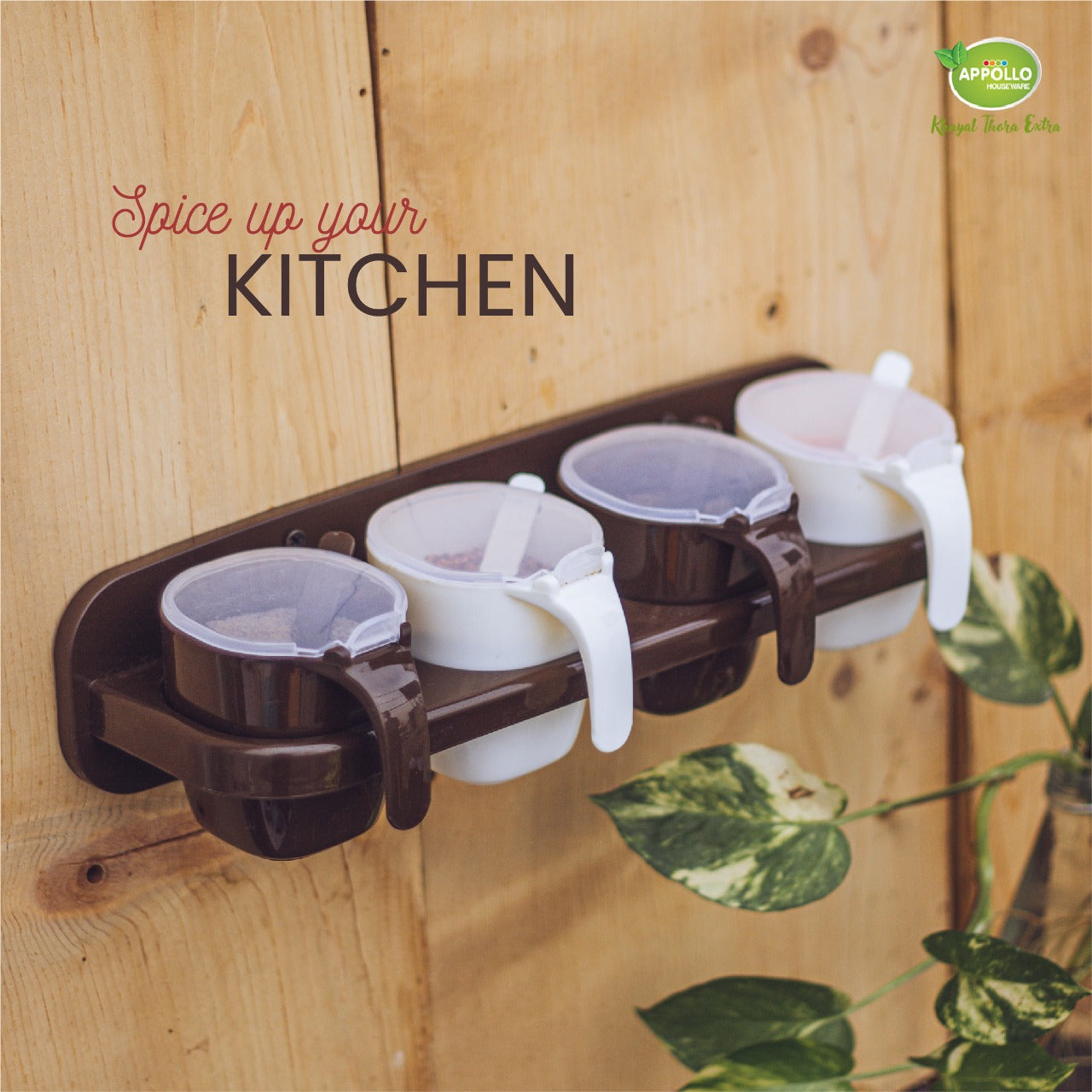 4 In 1 Beautiful Chili Spice Rack Wall Hanging Kitchen Rack High Quality