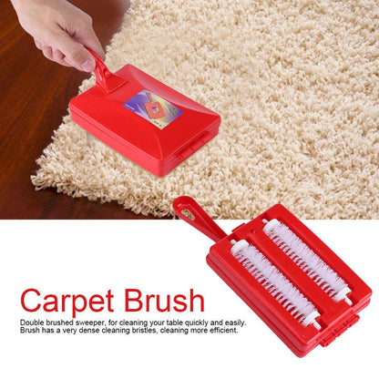 2 Brushes Heads Handheld Carpet Table Sweeper Crumb Brush Cleaner Roller