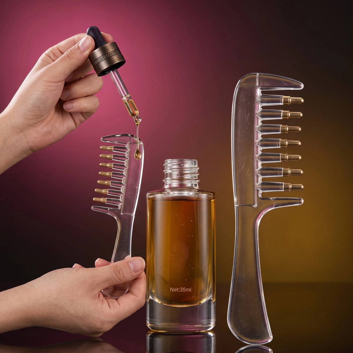 |FREE DELIVERY| Crystal Serum Comb Applicator – Scalp Massage Hair Comb