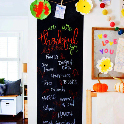 DIY Large Chalkboard Sticker Paper - Black Board Wall Adhesive Contact Paper Roll - 1.5x4Feet - Black( Free home delivery)