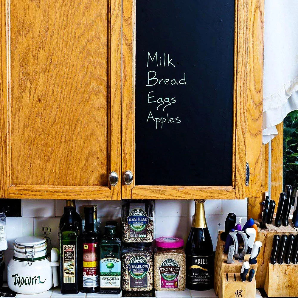 DIY Large Chalkboard Sticker Paper - Black Board Wall Adhesive Contact Paper Roll - 1.5x4Feet - Black( Free home delivery)