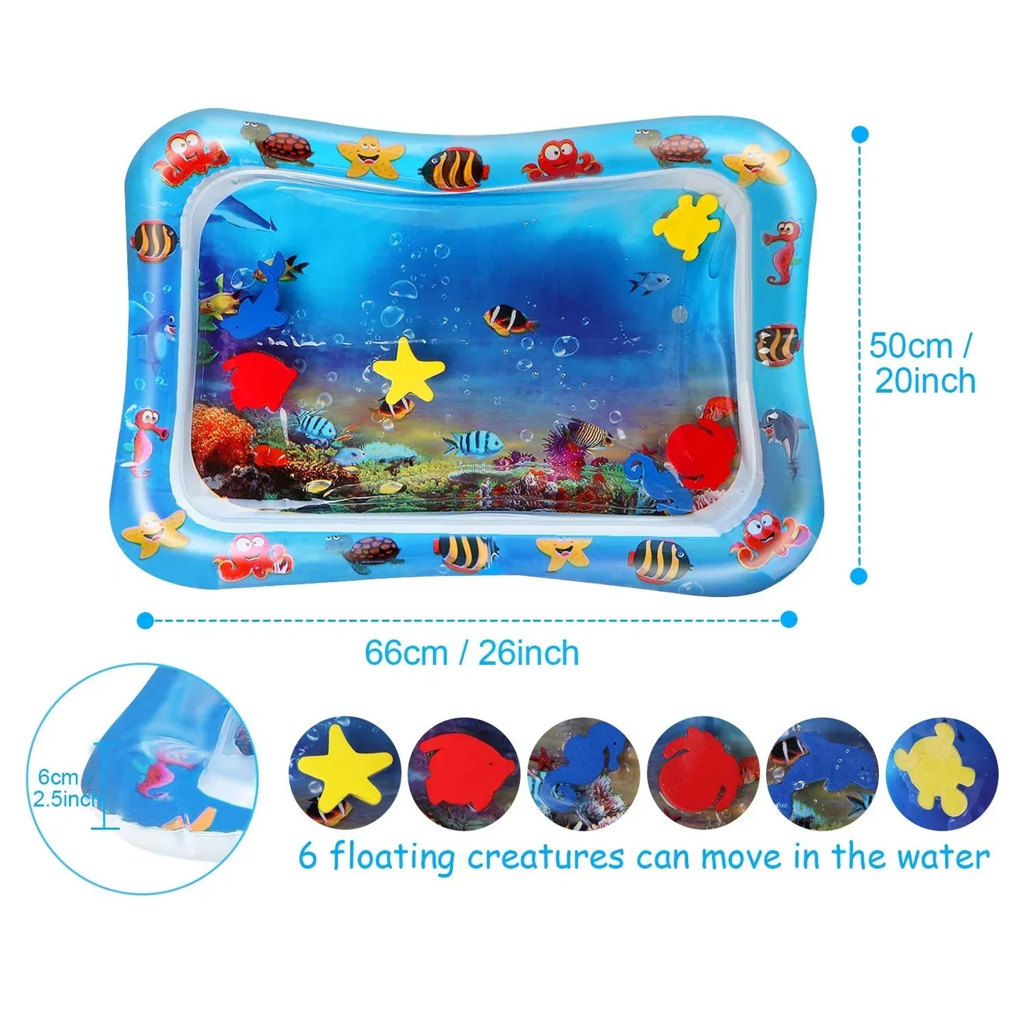 ( FREE HOME DELIVERY ) Baby Tummy Time Water Play Mat | Limited Offer Upto 50% Off