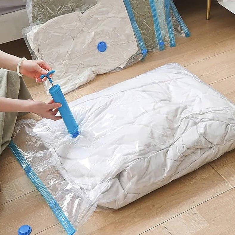 |FREE DELIVERY| Vacuum Storage Bags with Hand Pump – 5 Pack